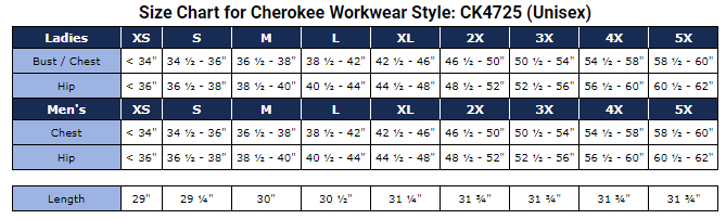 Cherokee Workwear Premium Core Stretch Unisex #CK4725